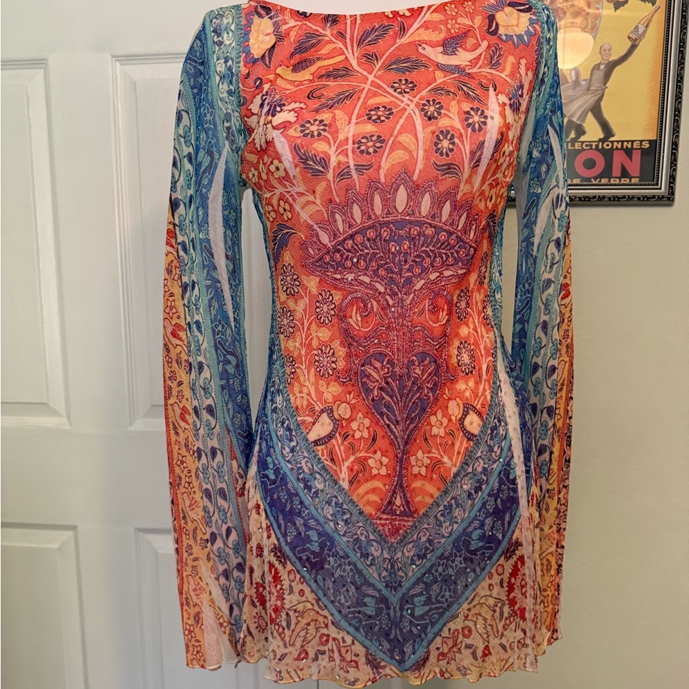 Colorful Long Sleeve Bohemian Top